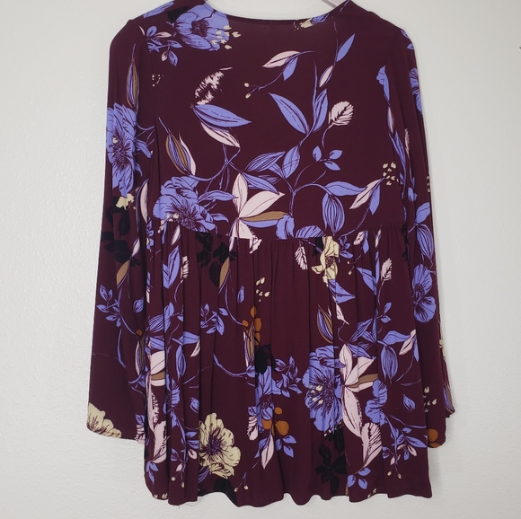 Free People Boho Floral Tunic Top XS - Picture 5 of 8